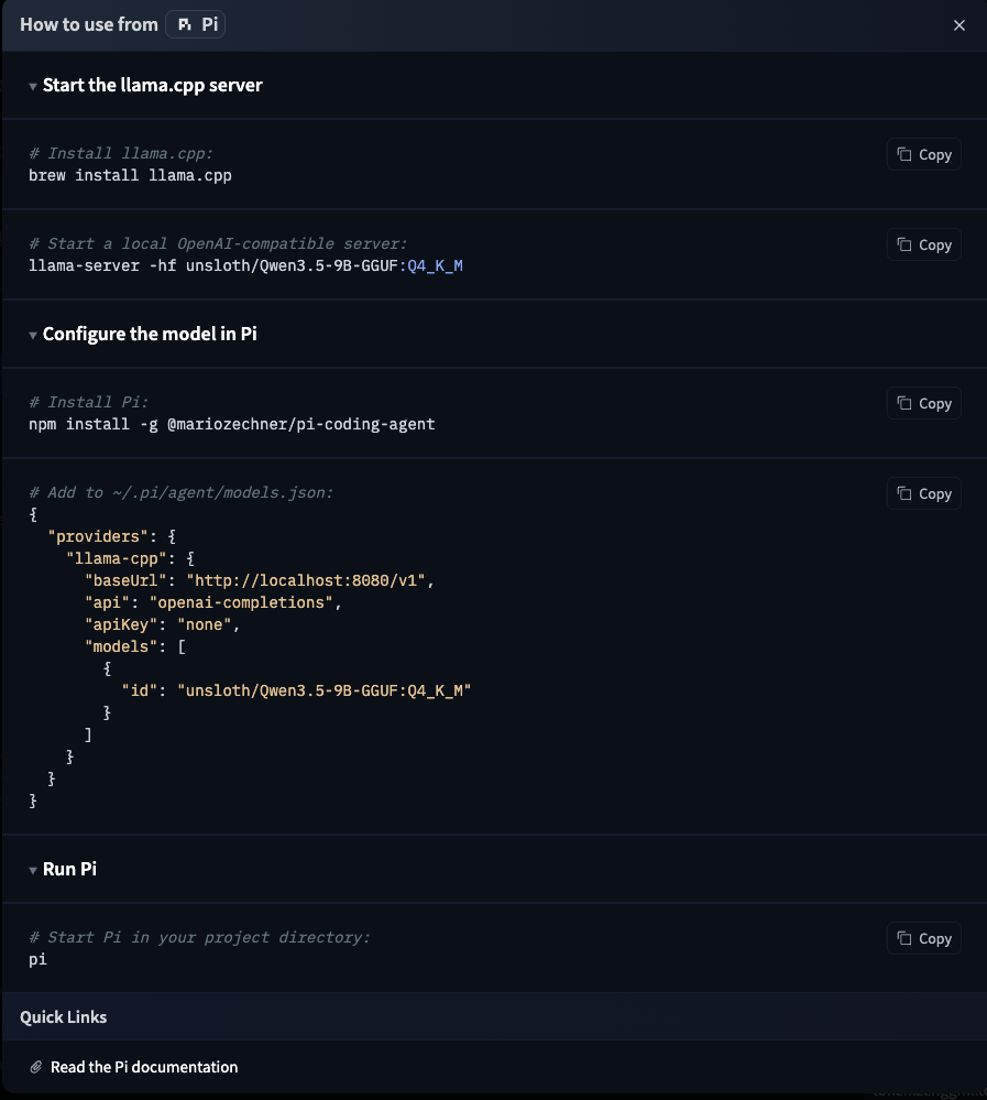 HuggingFace Pi instructions